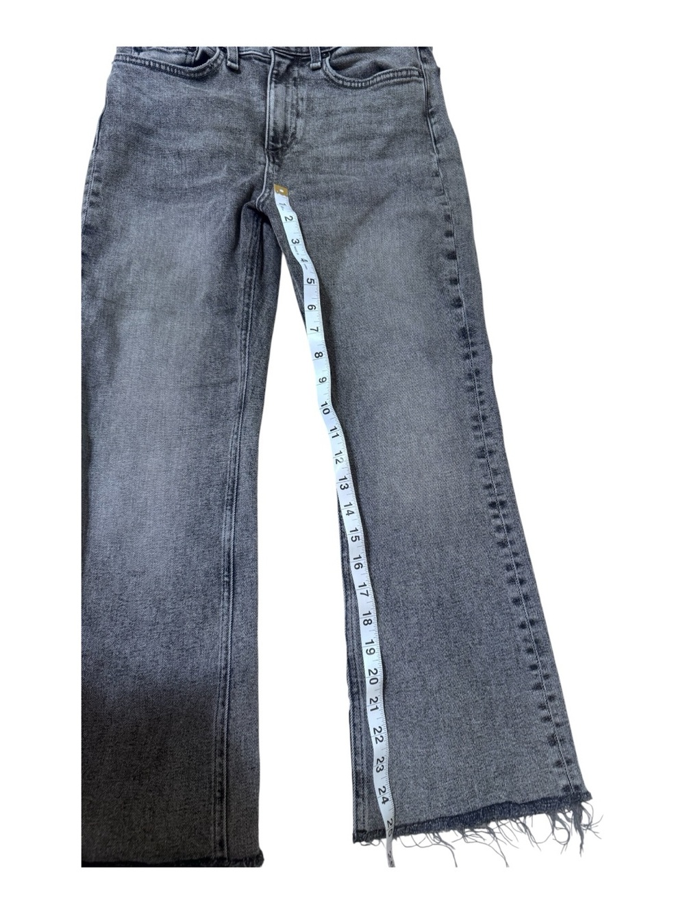 rag & bone Gray Wide Leg High-Rise Jeans - Picture 4 of 7